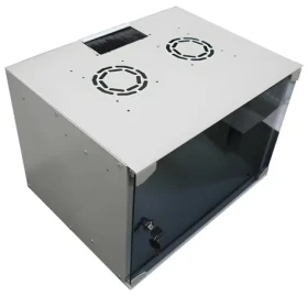 XtendLan nástěnný rozvaděč 7U 520x400 šedý / Nástěnný rozvaděč / skleněné dveře / rozložený / jednodílný (WE-7U-54-GREY)
