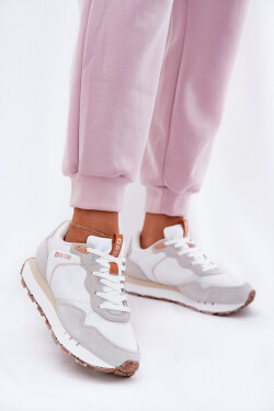 Semišové Lehké Sportovní Boty Pro Ženy Big Star RR274235 HI-POLY SYSTEM Béžové 41