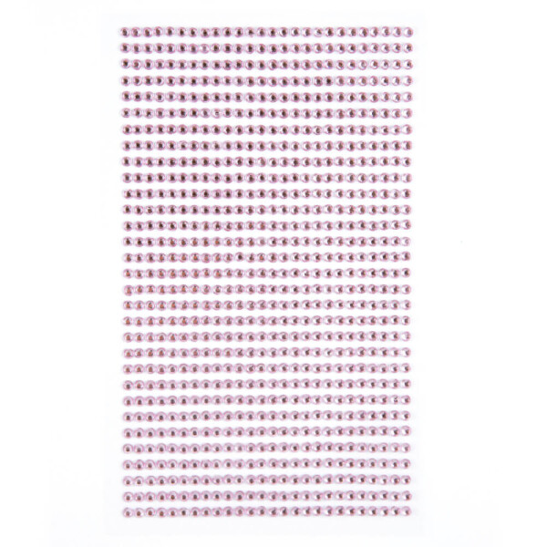 DpCraft Nalepovací kamínky 3 mm 806 ks růžové