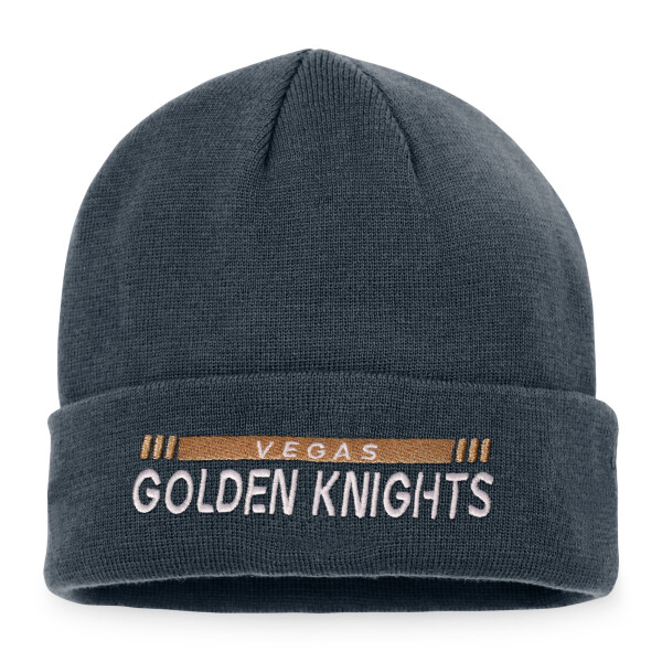 Fanatics Pánská zimní čepice Vegas Golden Knights NHL Authentic Pro Game & Train Cuffed Knit Black