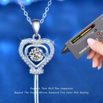 Royal Fashion stříbrný náhrdelník HA-XMZ013-SILVER-MOISSANITE-ZIRCON