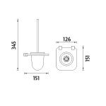 Nimco Bormo chrom toaletní wc kartáč BR X3-94WN-26 BR X3-94WN-26
