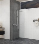 Erga Paris, polička/držák na ručníky pro sprchovou zástěnu (max. 140cm), chromová, ERG-V02-PARIS-SHELF-CR