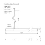 SAPHO - LOREA LED pásek 121cm, 1,2W, studená bílá LED125