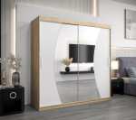 Šatní skříň Abi W0 Barva korpusu: Dub Sonoma, Rozměry: 200 cm, Dveře: Dub sonoma