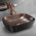 REA - Umyvadlo na desku Belinda COPPER BRUSH / Black REA-U6384