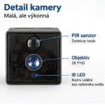 Drobná WiFi kamera s 2K rozlišením a dlouhou výdrží - MW3