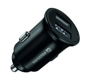Autonabíječka 2x USB SWISSTEN METAL černý