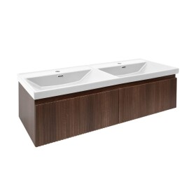 Koupelnová skříňka s umyvadlem SAT Evolution 118x30x44,8 cm ořech Aida mat SATEVO120NAU5 SATEVO120NAU5