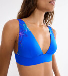 SUMMER TROPICS - Podprsenka na plavky s polstrováním a hlubokým výstřihem Triumph BLUE COMBINATION 36D
