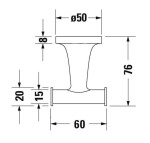 DURAVIT - Starck T Dvojháček, chrom 0099301000
