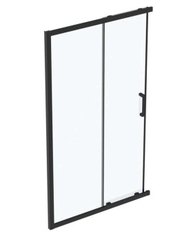 IDEAL STANDARD - Connect 2 Sprchové dveře posuvné, dvoudílné, 120 cm, černá/čiré sklo K9264V3