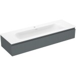MEXEN/S - Rivel koupelnová skříňka 140 cm s umyvadlem Vela, 1 šuplík, reliéf , grafit mat/bílá mat - 91A20-14023-1-BF66-W23M0 91A20-14023-1-BF66-W23M01
