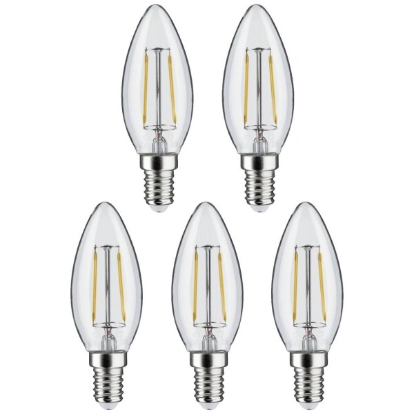 Paulmann 29094 LED Energetická třída (EEK2021) F (A - G) E14 svíčkový tvar 4.8 W teplá bílá (Ø x v) 35 mm x 98 mm 5 ks