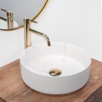 REA Umyvadlo na desku Sami Marble 36x36 bílá REA-U8703