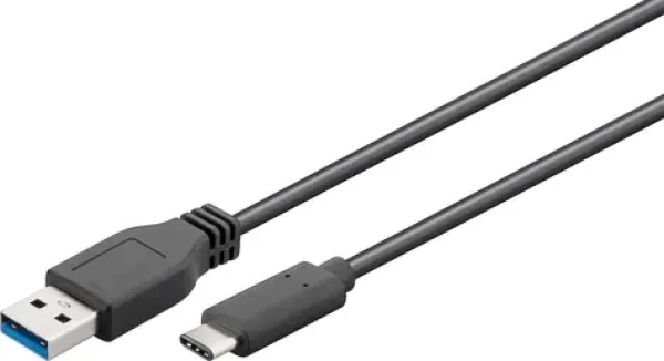 MicroConnect USB-C - USB-A 3.2 Gen 1 kabel 0,15m černá / Kabel / 5 Gbps (USB3.1CA0015)