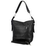 Módní dámská kožená kabelka na rameno Sherica, černá