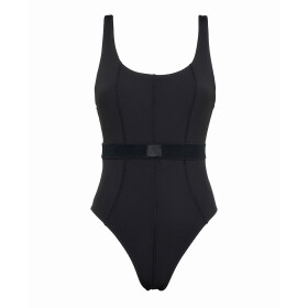 Dámské jednodílné plavky Monogram Rib KW0KW02151-BEH - Calvin Klein L