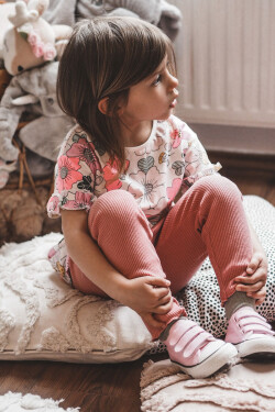 Dětské tenisky na suchý zip růžove Bernie 18