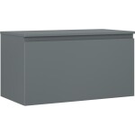 MEXEN/S - Orio koupelnová skříňka pod umyvadlo 90 cm s deskou, 1 šuplík, grafit mat 91A10-09047-1-BFC66