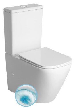 SAPHO - IMALA WC kombi, Vortex Rimless, spodní/zadní odpad, bílá PC107V