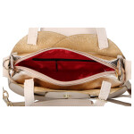 Stylová koženková kabelka do ruky LB Gerta, béžová