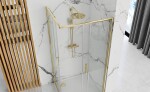 REA/S - Sprchový kout PUNTO 80x100 Gold Se sprchovou vaničkou Savoy black KPL-K2442