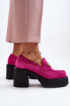 Zazoo 20170 Dámské Semišové Polobotky Na Podpatku Fuksie 40