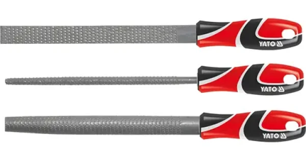 YATO Sada rašplí na dřevo 250 mm 3 ks / Rašple / sek #45 / plochá, půlkulatá, kulatá (YT-6222)