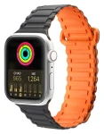 Dux Ducis Armor řemínek černá / Řemínek / Apple Watch SE, Series 9-1 / 38, 40, 41 mm / silikonový, magnetické zapínání
