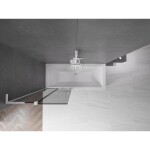 MEXEN/S - Velar L dvoukřídlá posuvná vanová zástěna 80 x 150, grafit, bílá 896-080-003-41-20