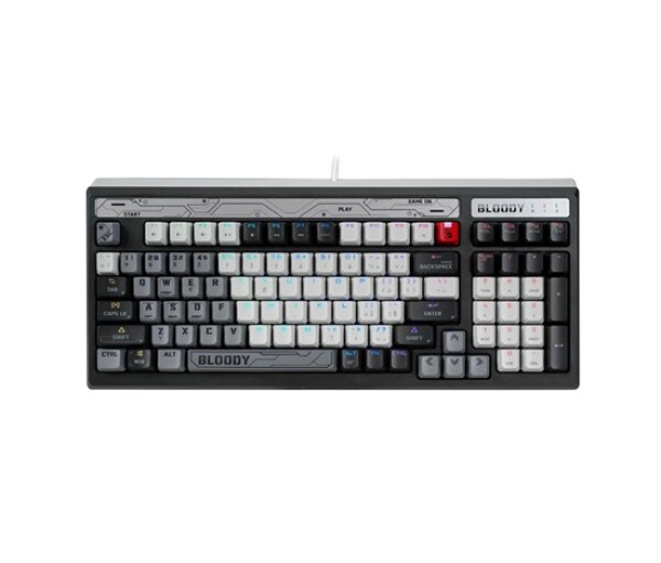 A4tech Bloody B950 podsvícená mechanická herní klávesnice RGB, Brown Switch, USB, CZ, šedá EDF_547146