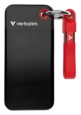 Verbatim Pocket SSD 512 GB černá/červená / Externí SSD / USB-C 3.2 Gen 2 / R: 1000 MB/s / W: 1000 MB/s (32284)