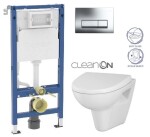 GEBERIT DuofixBasic chromovým tlačítkem DELTA51 WC CERSANIT CLEANON PARVA SEDÁTKO 458.103.00.1 PA1