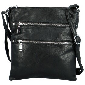 Stylová dámská koženková crossbody kabelka Melisandra, černá