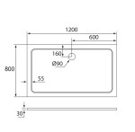 H K - Sprchový kout do U SYMPHONY D4 120 × 80 × 80 s posuvnými dveřmi – chrom, včetně sprchové vaničky z litého mramoru SE-SYMPD41208080/THOR-12080