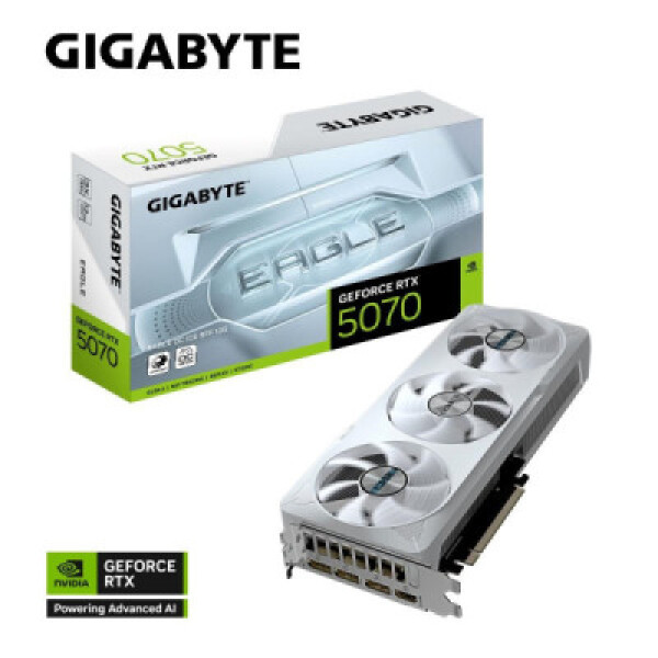 GIGABYTE VGA NVIDIA GeForce RTX 5070 EAGLE OC ICE 12G, 12G GDDR7, 3xDP, 1xHDMI EDF_1706103