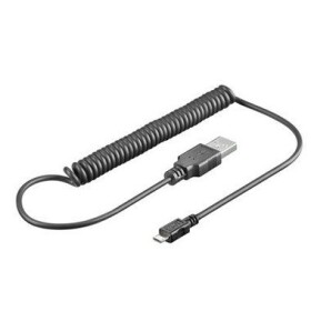 PremiumCord Kabel micro USB, A-B 1m - kroucený (4040849623349)