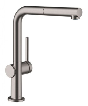 HANSGROHE - M54 Dřezová baterie Talis s výsuvnou koncovkou, kartáčovaný černý chrom 72808340