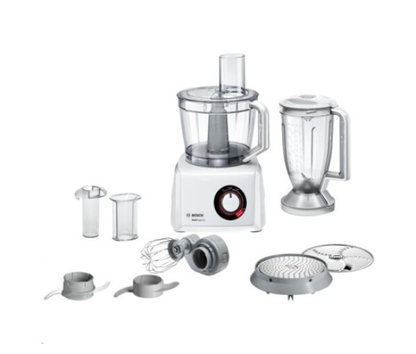 Bosch MultiTalent 8 MC812W501 food processor, bílá, 1000 W, rozpoznání příslušenství, XXL mísa 3,9 l, nůž waveCut