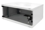 Digitus DN-38010 šedá / Nástěnná skříň / 4U / SOHO / 241x540x400 mm / celoskleněné dveře / nemontovaná (DN-38010)