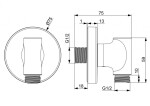 HANSA - Kolínka Nástěnné kolínko, broušená ocel 290022-80