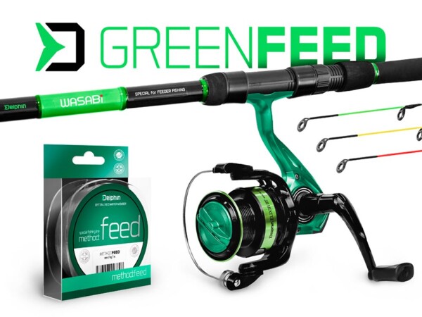 Delphin Feederový set GreenFeed 330cm 100g + 3T + 0,261mm