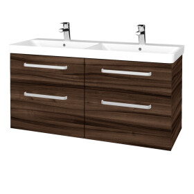 Dřevojas - Umyvadlová skříňka Q MAX SZZ4 120 - D06 Ořech / Úchytka T01 / D06 Ořech 332198A