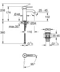 GROHE - Essence New Umyvadlová baterie s výpustí Push-Open, chrom 23797001