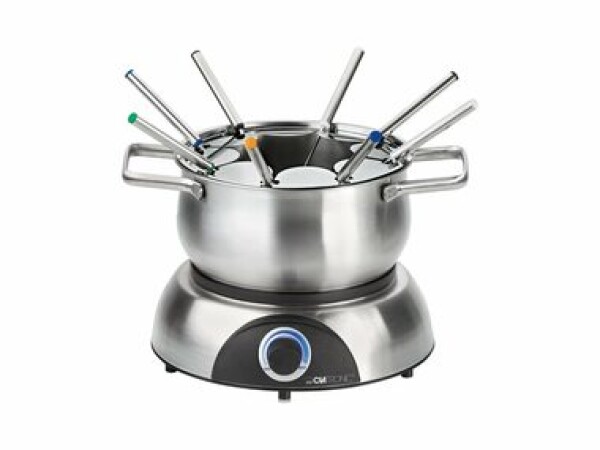 Clatronic FD 3783 stříbrná / Fondue set / 1400W / 1.2L / pro 8 lidí (FD 3783)