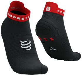 Běžecké kompresní ponožky Compressport Pro Racing Socks v4.0 Run Low - Black/Core Red Velikost: EU 42-44