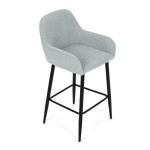 Barová židle, modrá, látka,AUB-V4009 BLUE6