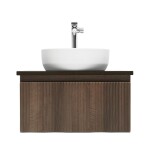 Koupelnová skříňka s umyvadlem a baterií SAT Evolution 58x30x44,8 cm ořech mat SATEVO100NADBUB SATEVO60NADBUB