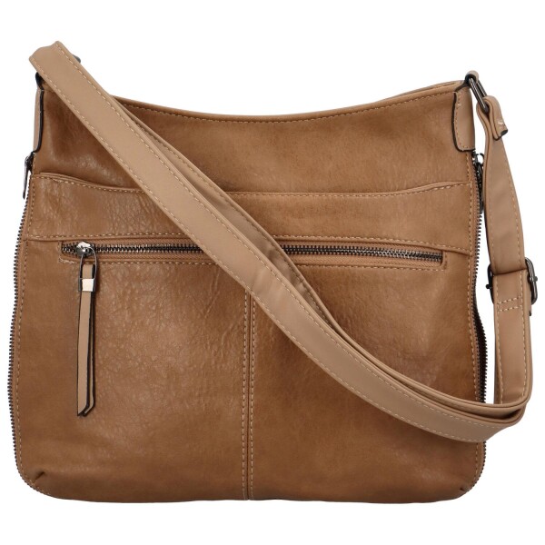 Stylová dámská kabelka přes rameno Casmine, světle hnědá